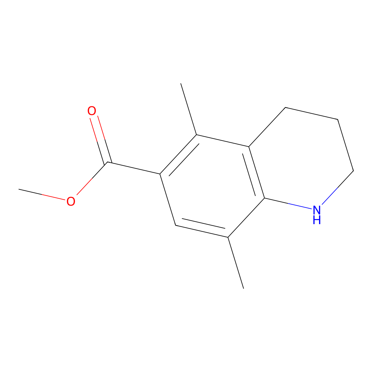 Methyl 5,8-dimethyl-1,2,3,4-tetrahydroquinoline-6-carboxylate molecular structure, CAS 2503201-90-7