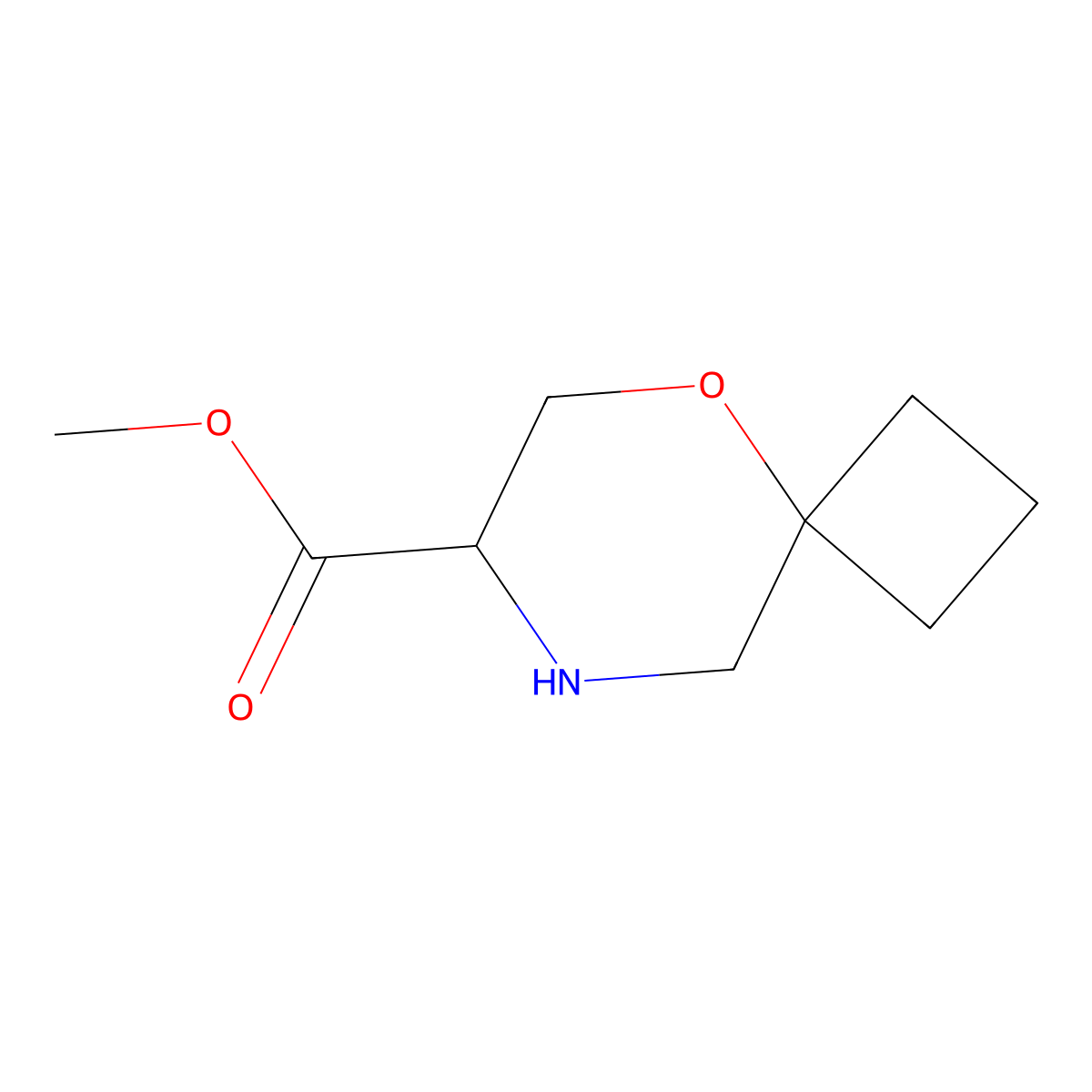 Methyl 5-oxa-8-azaspiro[3.5]nonane-7-carboxylate molecular structure, CAS 2503202-04-6