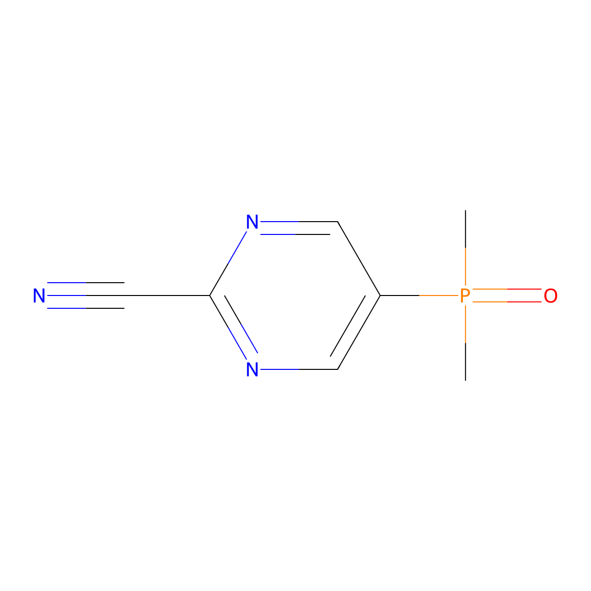 5-(Dimethylphosphoryl)pyrimidine-2-carbonitrile molecular structure, CAS 2503202-14-8