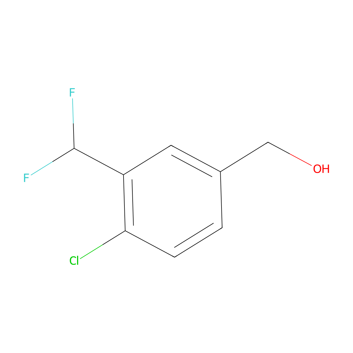 [4-Chloro-3-(difluoromethyl)phenyl]methanol molecular structure, CAS 2503202-15-9