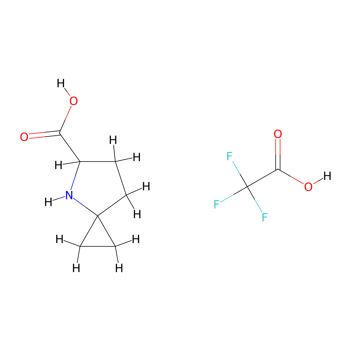 4-Azaspiro[2.4]heptane-5-carboxylicacid,trifluoroaceticacid molecular structure, CAS 2503202-25-1