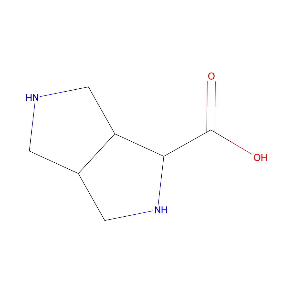 Octahydropyrrolo[3,4-c]pyrrole-1-carboxylic acid molecular structure, CAS 2503202-29-5
