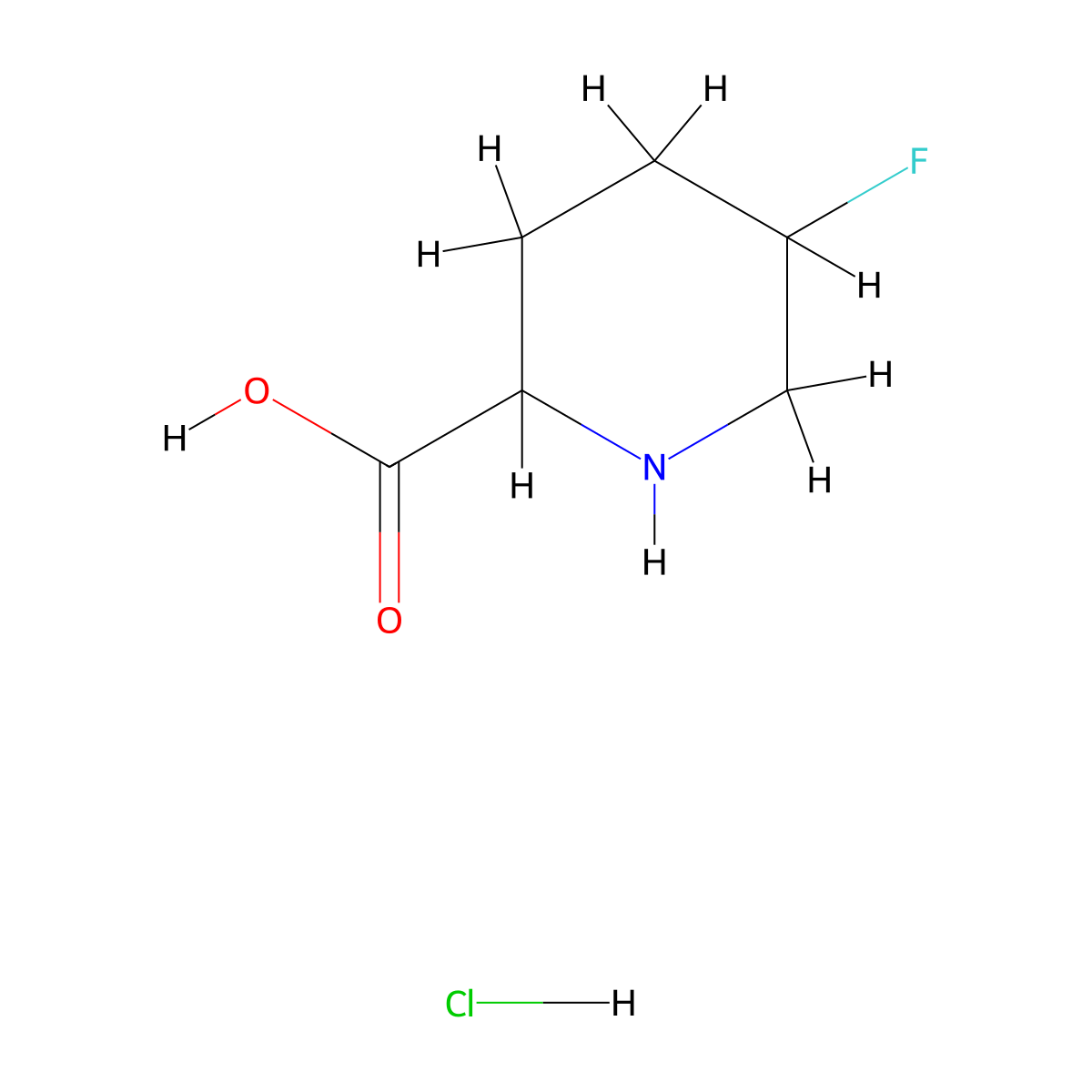 5-Fluoropiperidine-2-carboxylic acid hydrochloride molecular structure, CAS 2503202-35-3