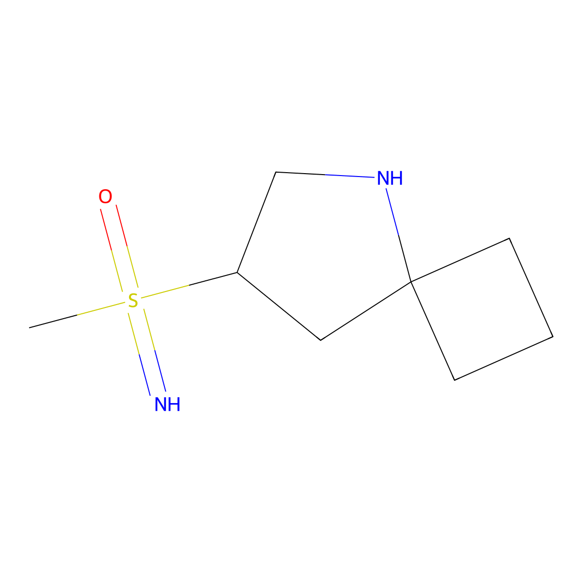 {5-Azaspiro[3.4]octan-7-yl}(imino)methyl-lambda6-sulfanone molecular structure, CAS 2503202-36-4