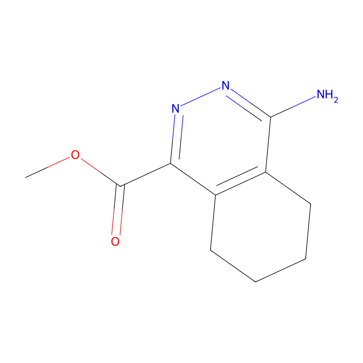 Methyl 4-amino-5,6,7,8-tetrahydrophthalazine-1-carboxylate molecular structure, CAS 2503202-55-7