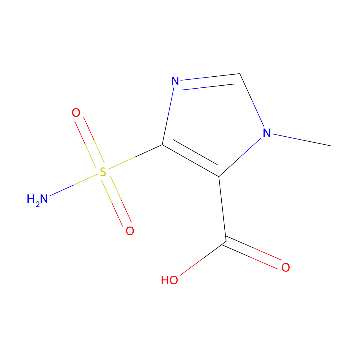 3-Methyl-5-sulfamoylimidazole-4-carboxylic acid molecular structure, CAS 2503202-62-6