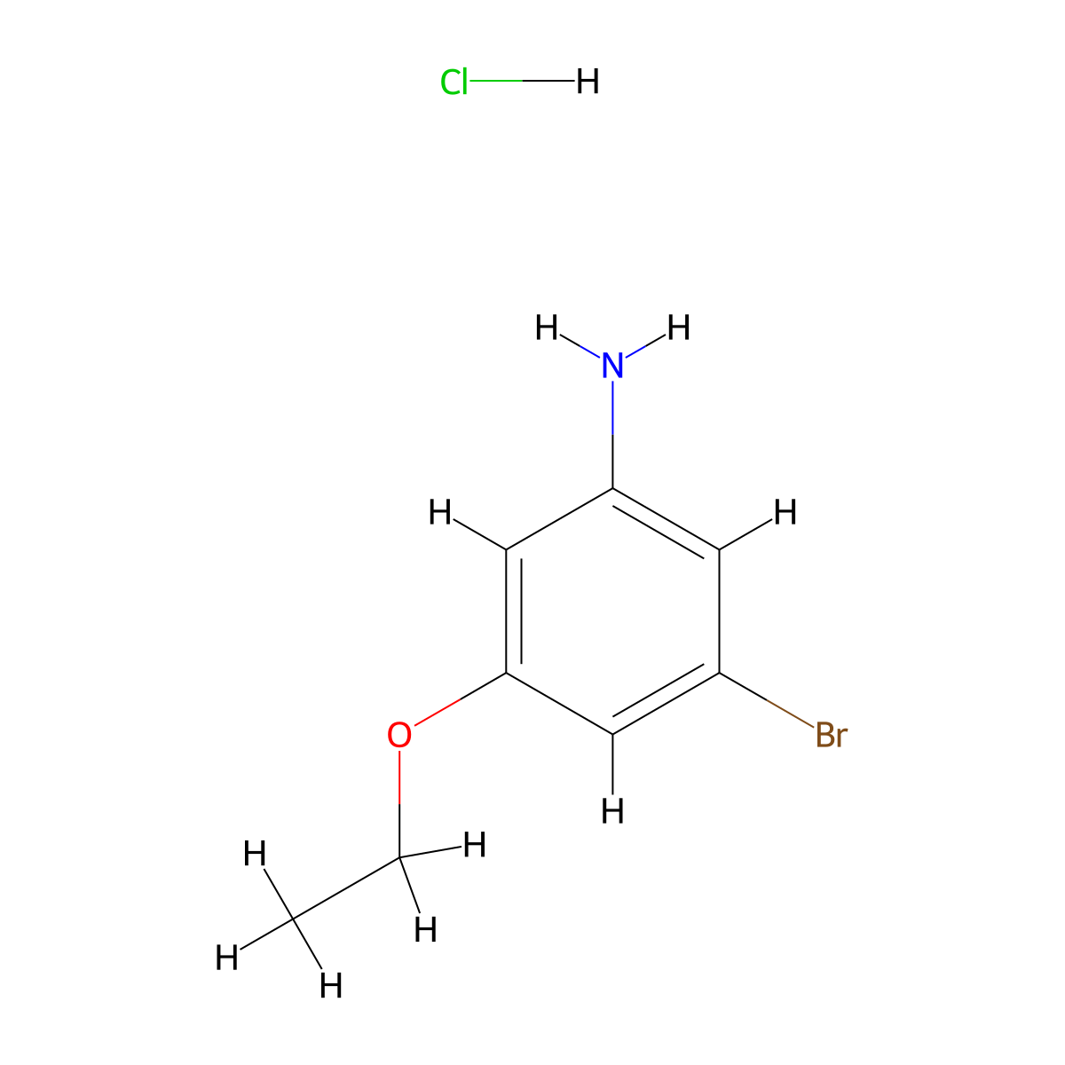 3-Bromo-5-ethoxyaniline hydrochloride molecular structure, CAS 2503202-65-9