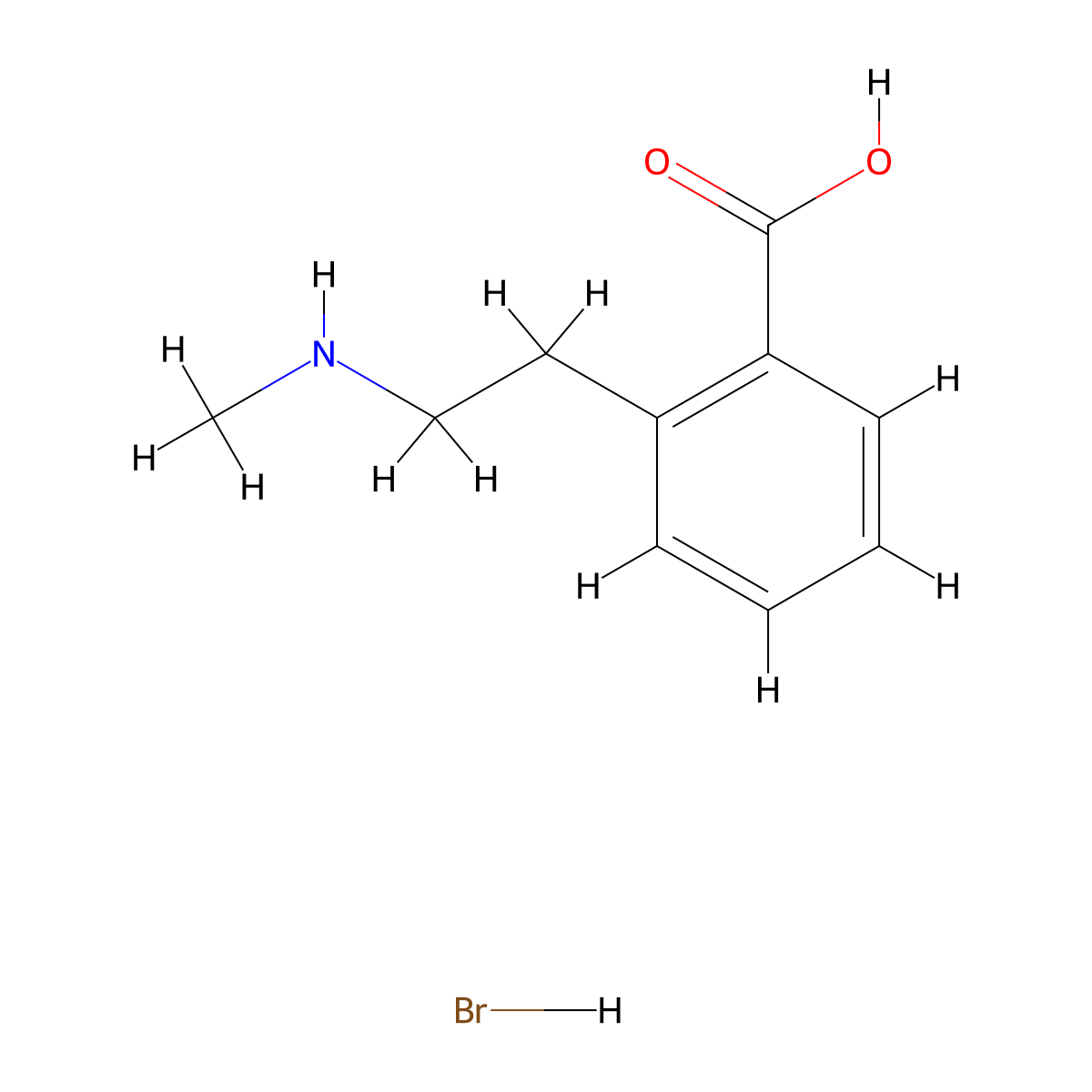 2-[2-(Methylamino)ethyl]benzoicacidhydrobromide molecular structure, CAS 2503203-04-9