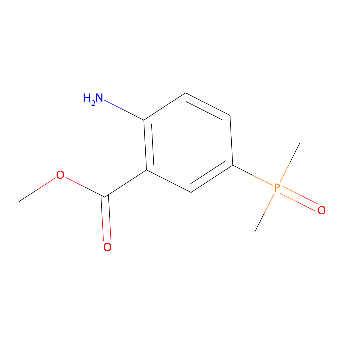 Methyl 2-amino-5-(dimethylphosphoryl)benzoate molecular structure, CAS 2503203-14-1
