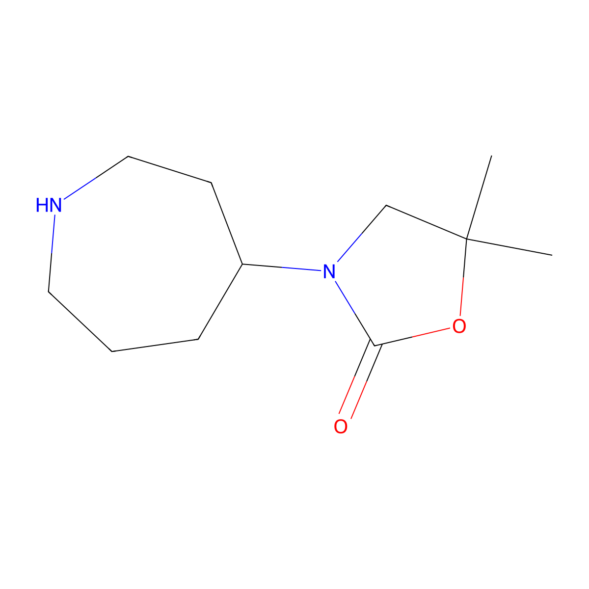 3-(Azepan-4-yl)-5,5-dimethyl-1,3-oxazolidin-2-one molecular structure, CAS 2503203-16-3