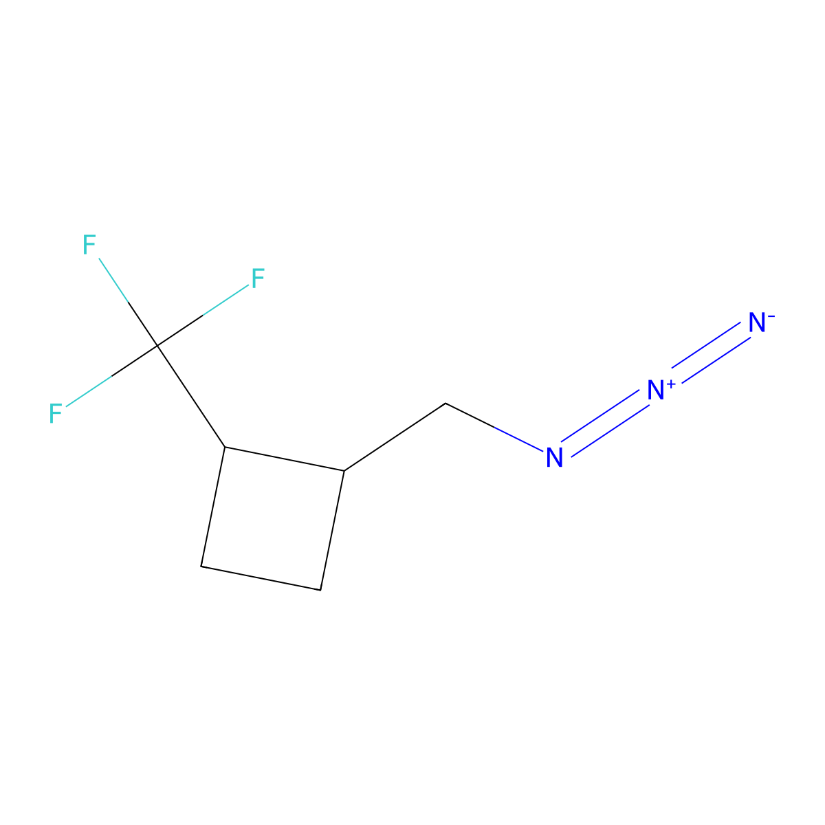 1-(Azidomethyl)-2-(trifluoromethyl)cyclobutane molecular structure, CAS 2503203-19-6