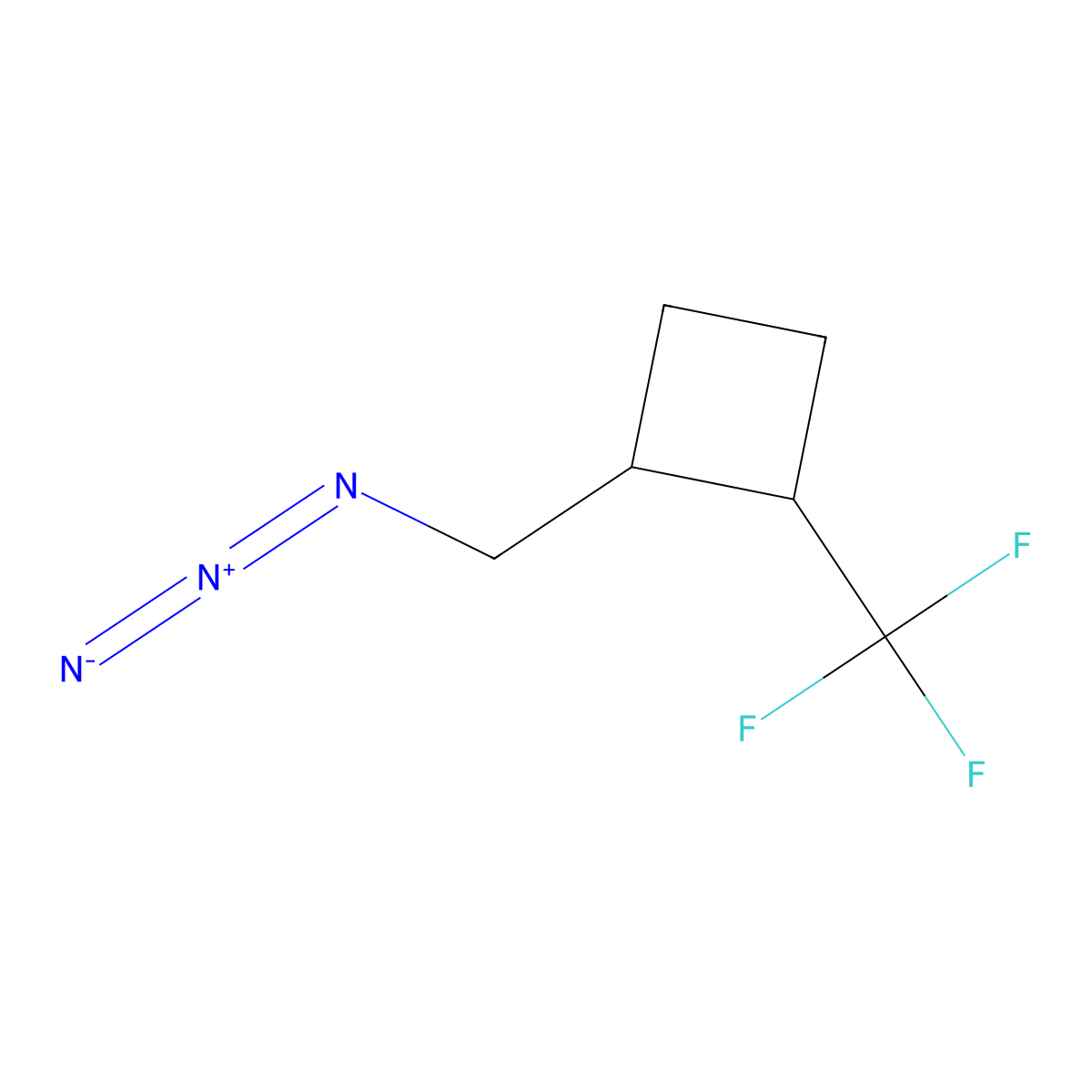 1-(Azidomethyl)-2-(trifluoromethyl)cyclobutane molecular structure, CAS 2503203-19-6