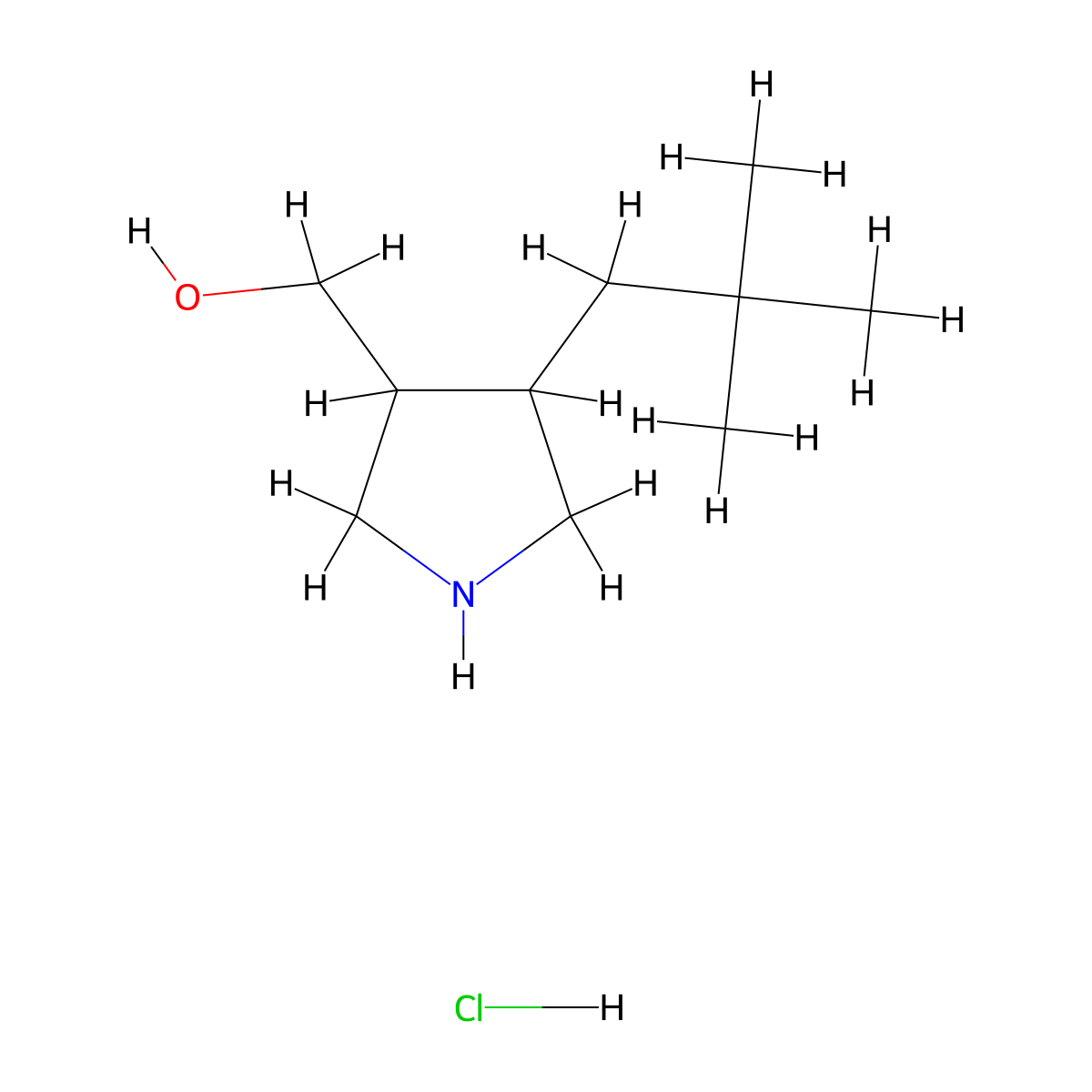 [4-(2,2-Dimethylpropyl)pyrrolidin-3-yl]methanol hydrochloride molecular structure, CAS 2503203-25-4