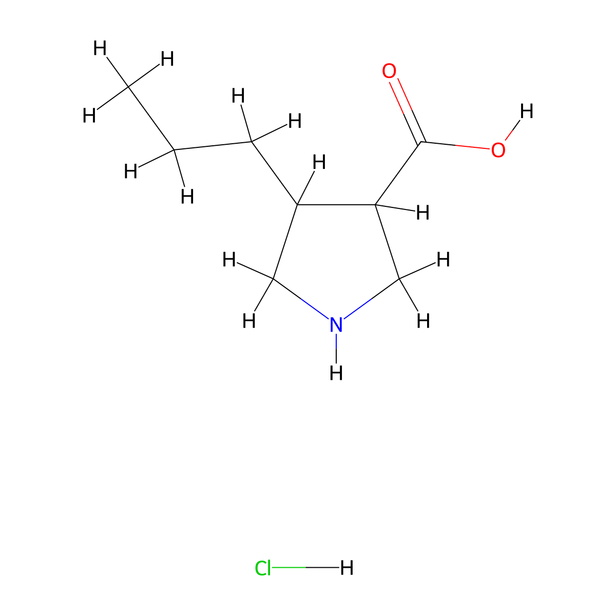 4-Propylpyrrolidine-3-carboxylic acid hydrochloride molecular structure, CAS 2503203-29-8