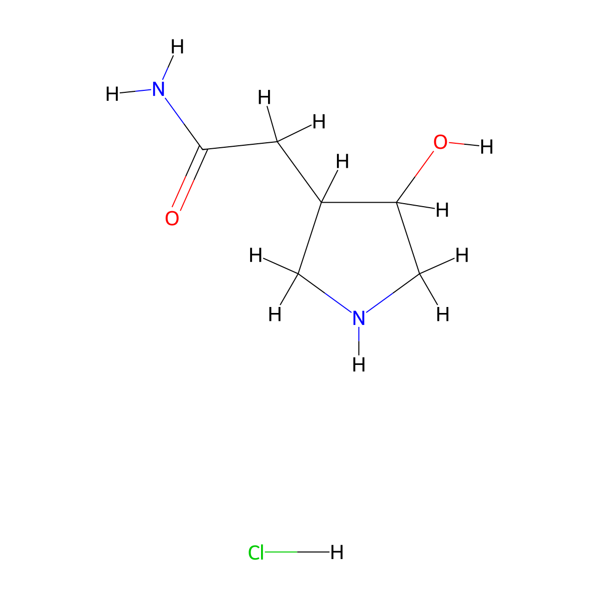 2-(4-Hydroxypyrrolidin-3-yl)acetamide hydrochloride molecular structure, CAS 2503203-34-5