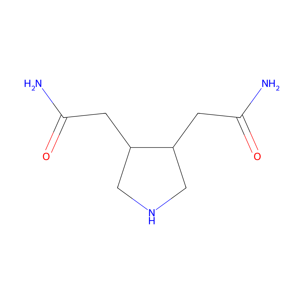 2-[4-(Carbamoylmethyl)pyrrolidin-3-yl]acetamide molecular structure, CAS 2503203-36-7