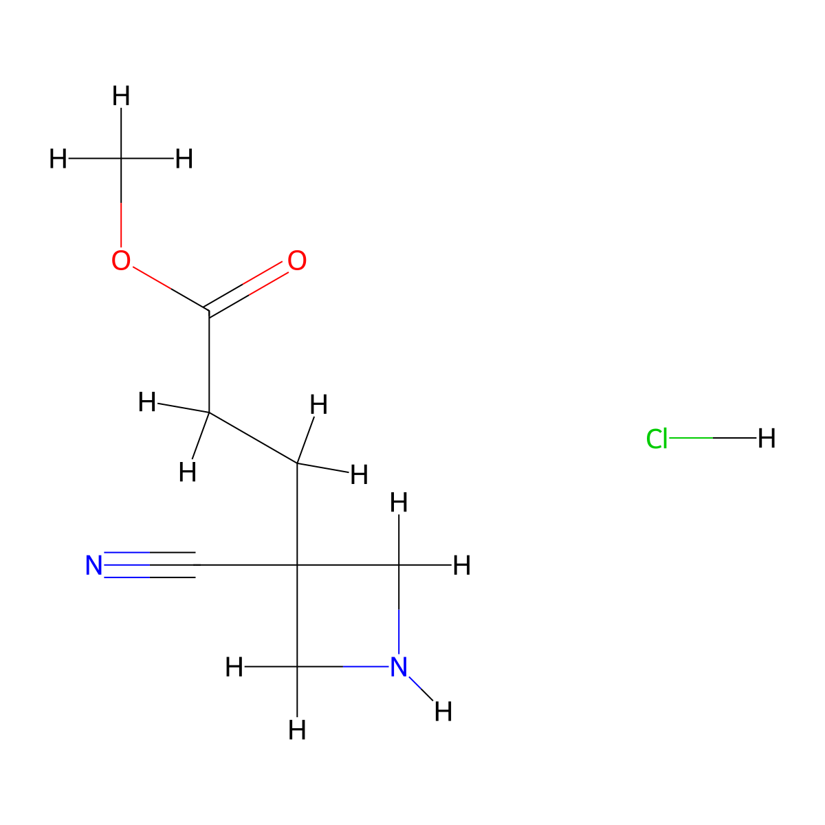 Methyl 3-(3-cyanoazetidin-3-yl)propanoate hydrochloride molecular structure, CAS 2503203-45-8