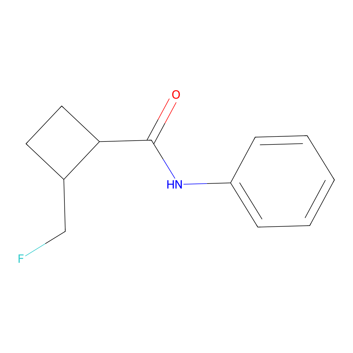 2-(fluoromethyl)-N-phenylcyclobutane-1-carboxamide molecular structure, CAS 2503203-52-7
