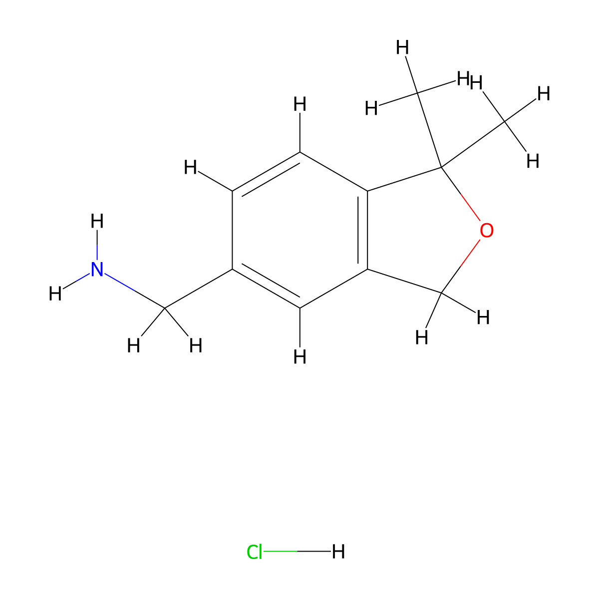 1-(1,1-Dimethyl-1,3-dihydro-2-benzofuran-5-yl)methanamine hydrochloride molecular structure, CAS 2503203-57-2