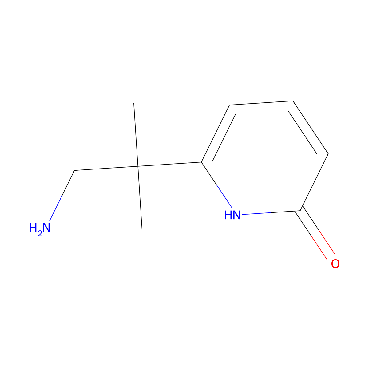 6-(1-Amino-2-methylpropan-2-yl)-1,2-dihydropyridin-2-one molecular structure, CAS 2503203-59-4