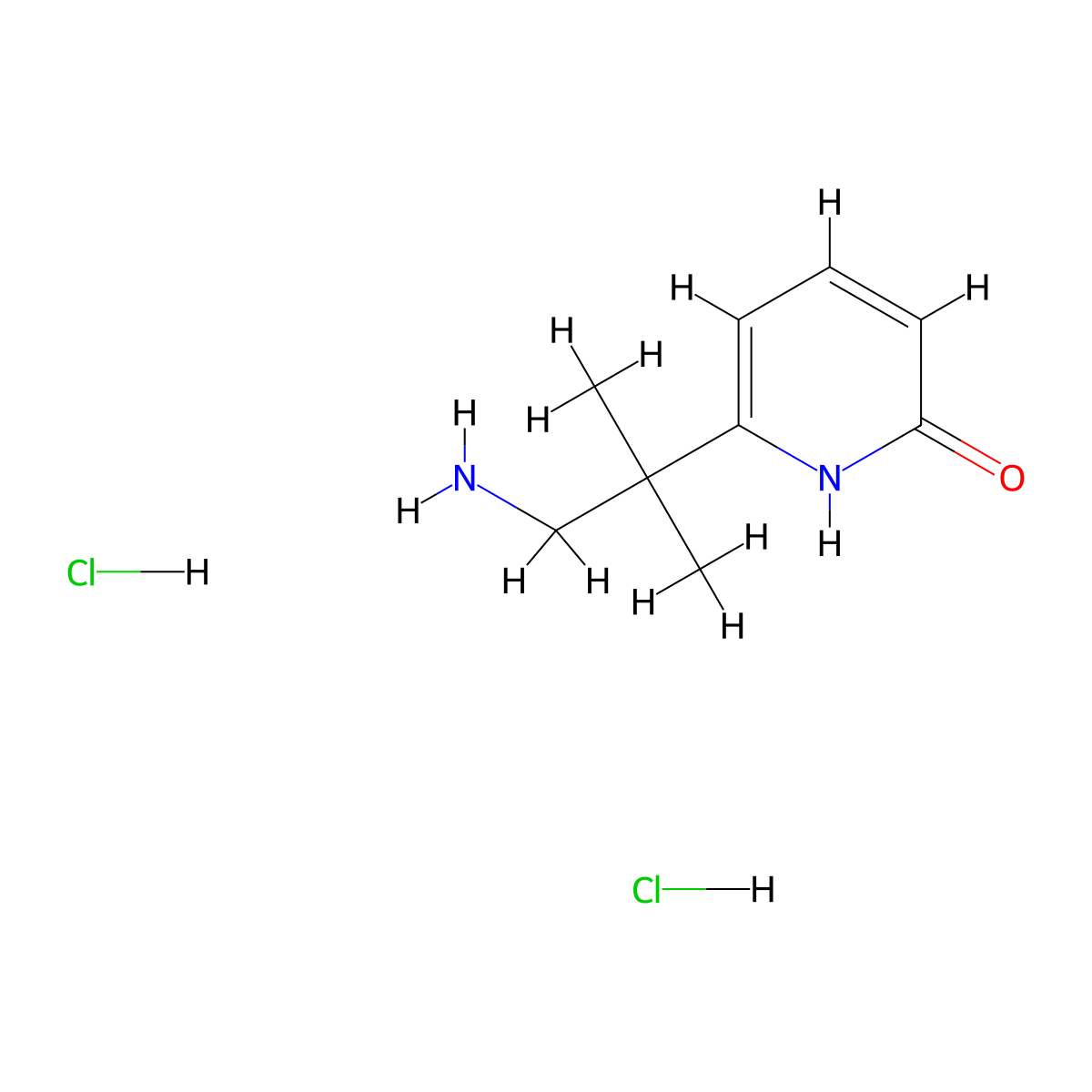 6-(1-Amino-2-methylpropan-2-yl)-1,2-dihydropyridin-2-one dihydrochloride molecular structure, CAS 2503203-60-7