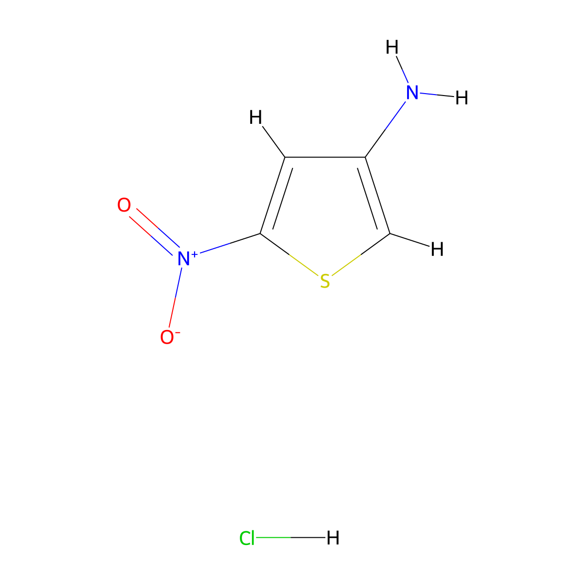 5-Nitrothiophen-3-amine hydrochloride molecular structure, CAS 2503203-66-3
