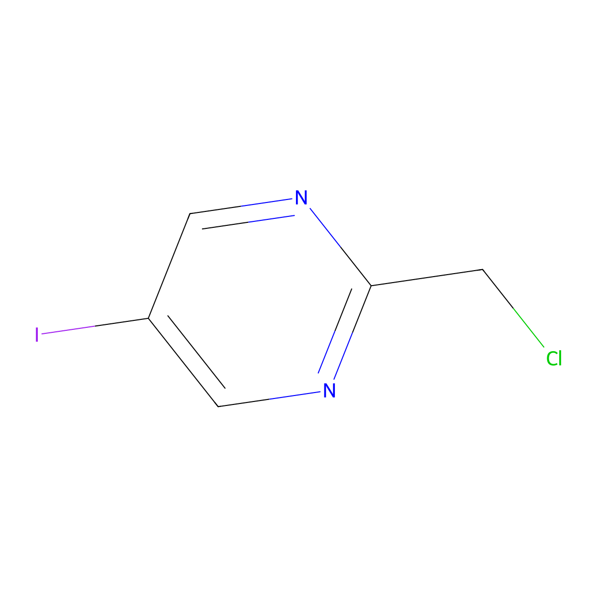 2-(Chloromethyl)-5-iodopyrimidine molecular structure, CAS 2503203-68-5