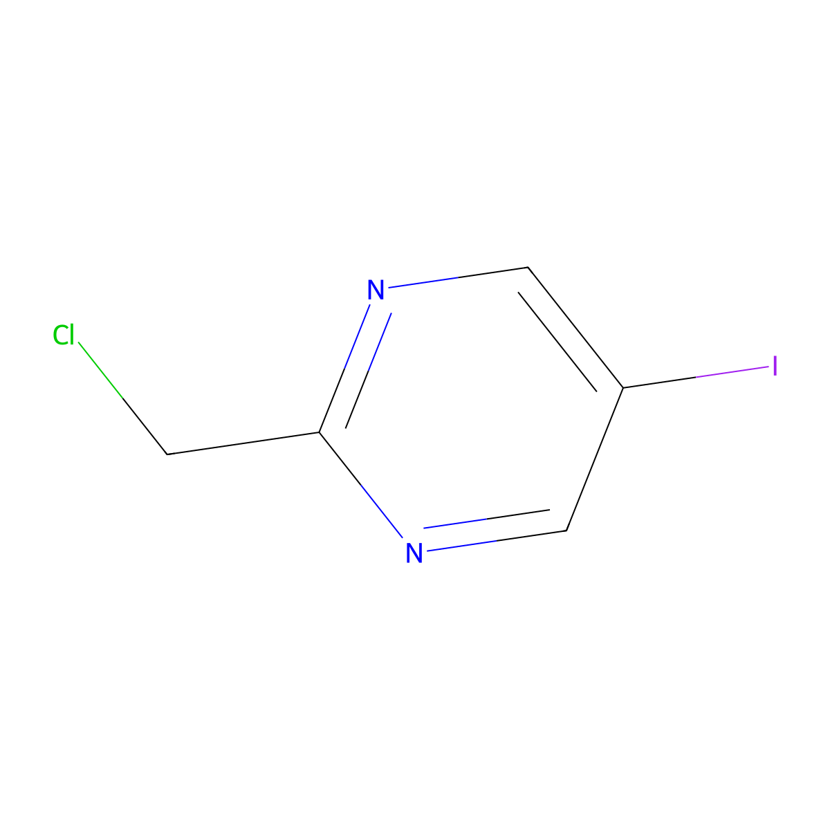 2-(Chloromethyl)-5-iodopyrimidine molecular structure, CAS 2503203-68-5