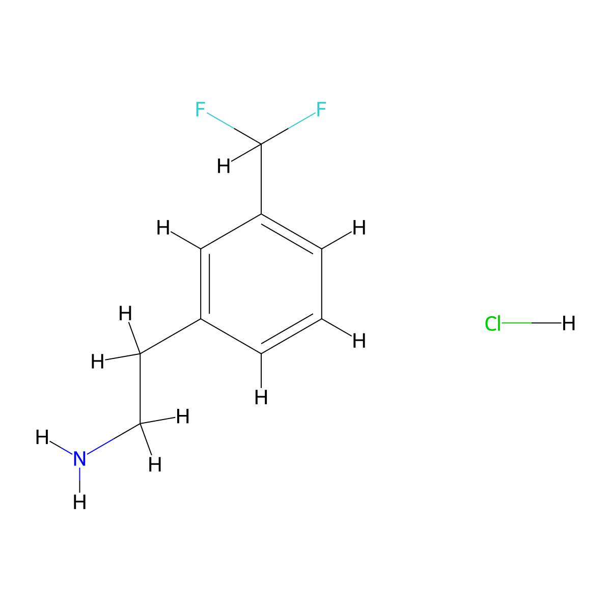 2-(3-(Difluoromethyl)phenyl)ethan-1-amine hydrochloride molecular structure, CAS 2503203-72-1