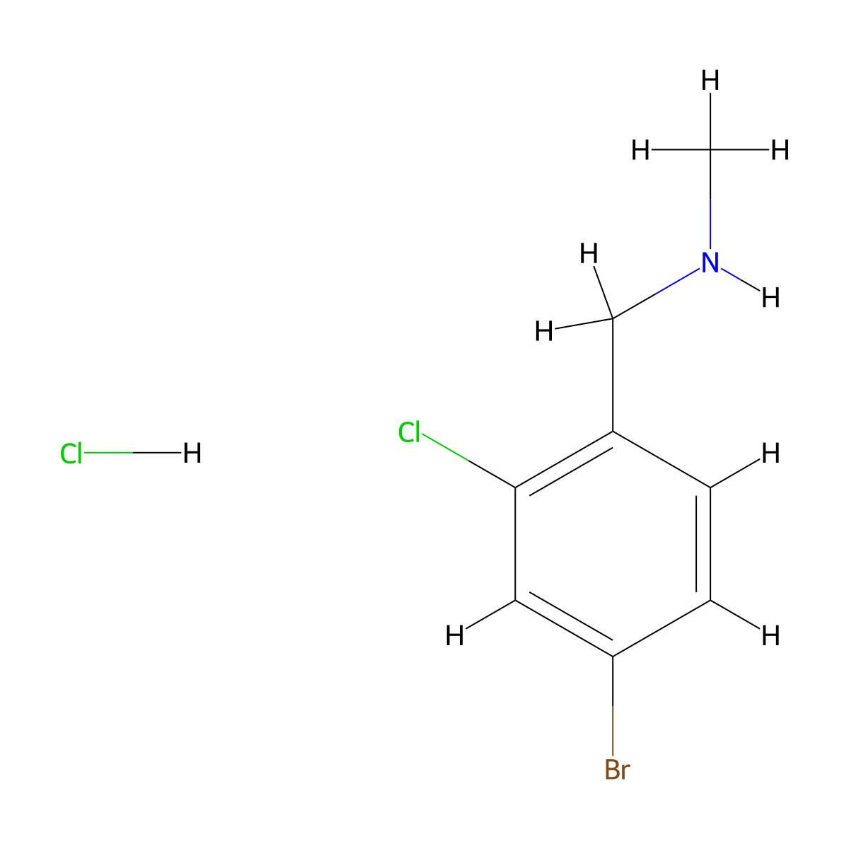 [(4-Bromo-2-chlorophenyl)methyl](methyl)amine hydrochloride molecular structure, CAS 2503203-77-6