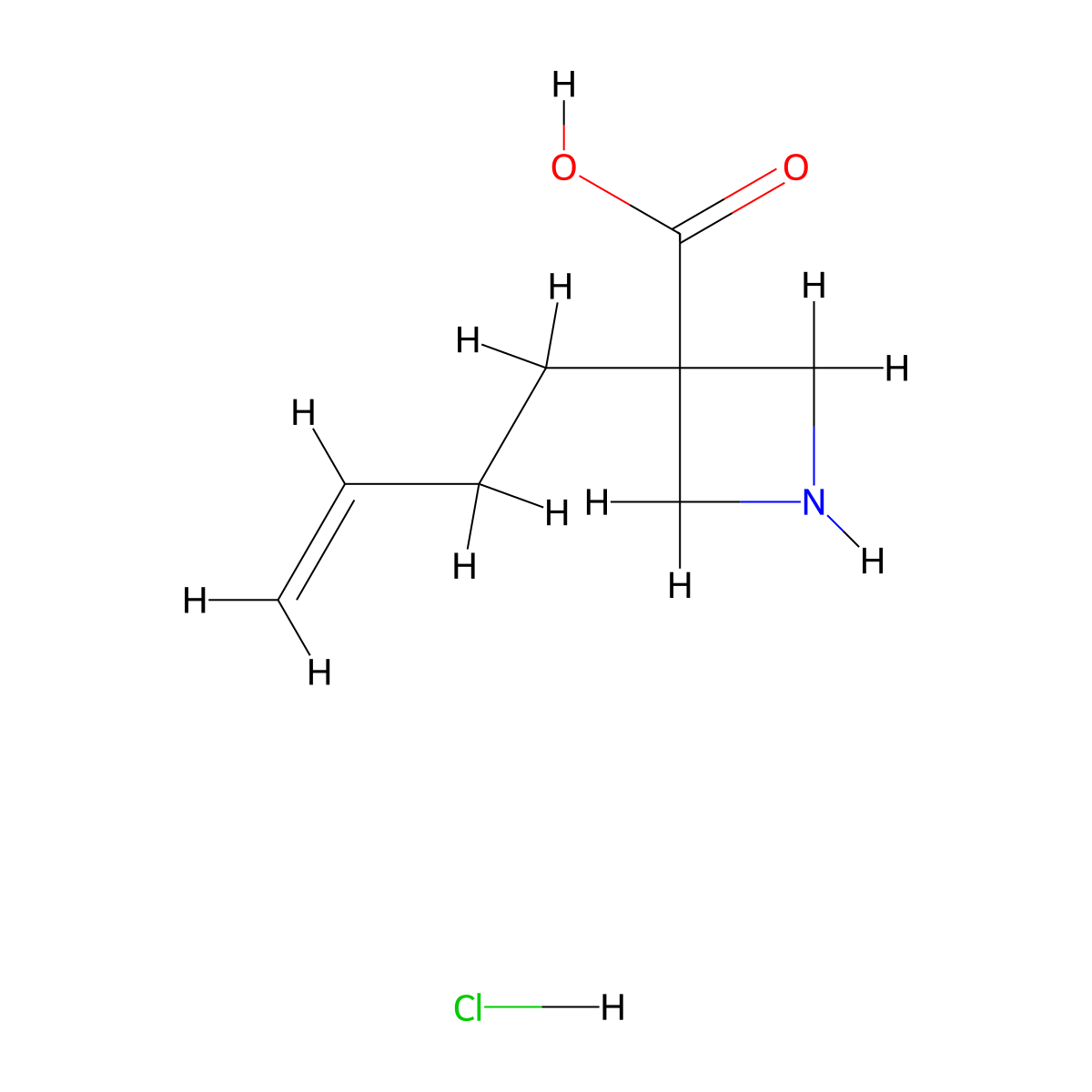 3-(But-3-en-1-yl)azetidine-3-carboxylic acid hydrochloride molecular structure, CAS 2503203-78-7