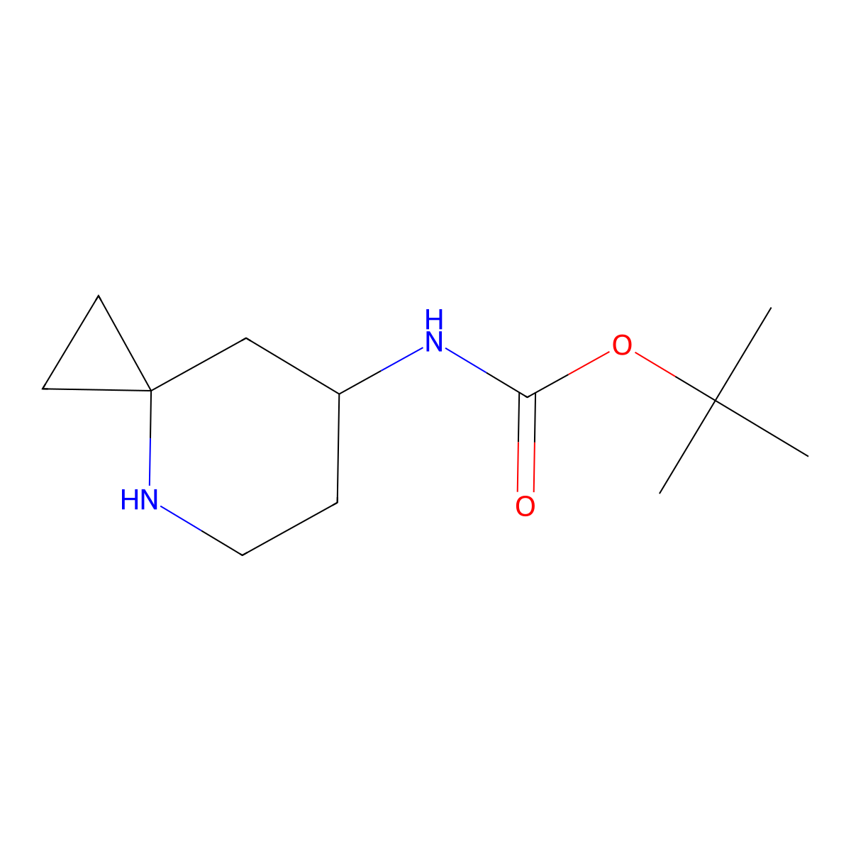 tert-butyl N-{4-azaspiro[2.5]octan-7-yl}carbamate molecular structure, CAS 2503203-87-8