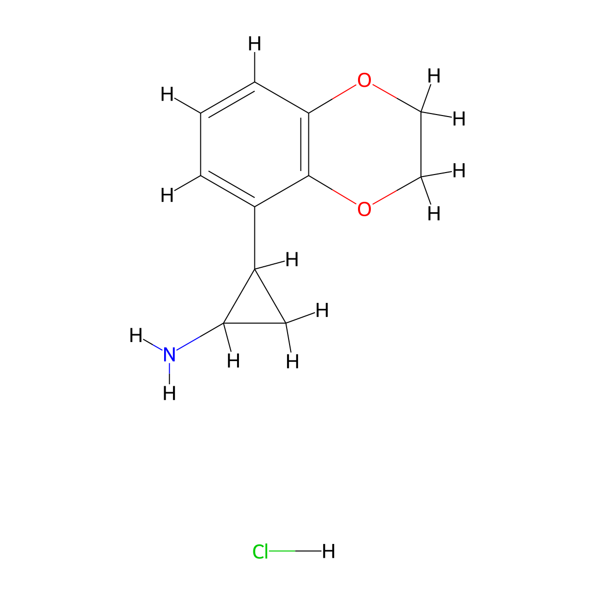 2-(2,3-Dihydro-1,4-benzodioxin-5-yl)cyclopropan-1-amine hydrochloride molecular structure, CAS 2503203-88-9