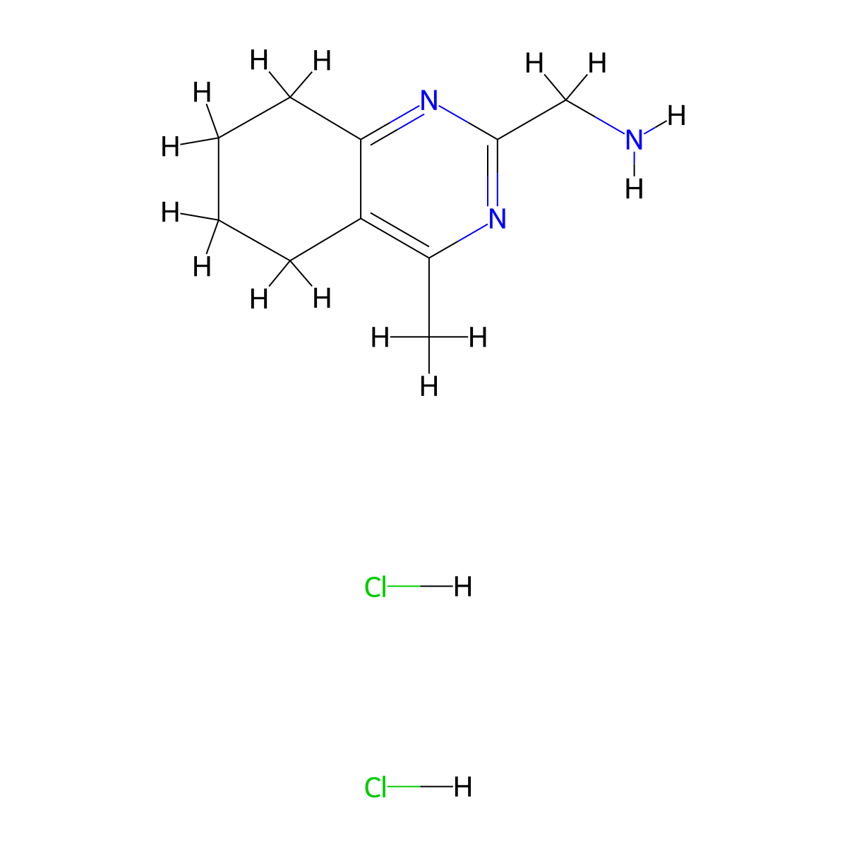 1-(4-Methyl-5,6,7,8-tetrahydroquinazolin-2-yl)methanamine dihydrochloride molecular structure, CAS 2503203-91-4