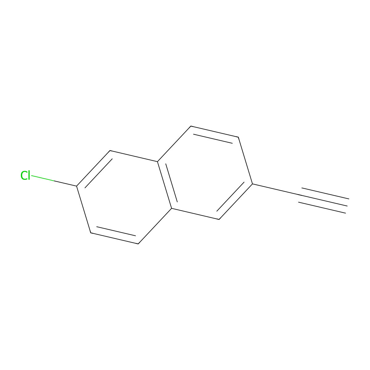 2-Chloro-6-ethynylnaphthalene molecular structure, CAS 2503203-92-5