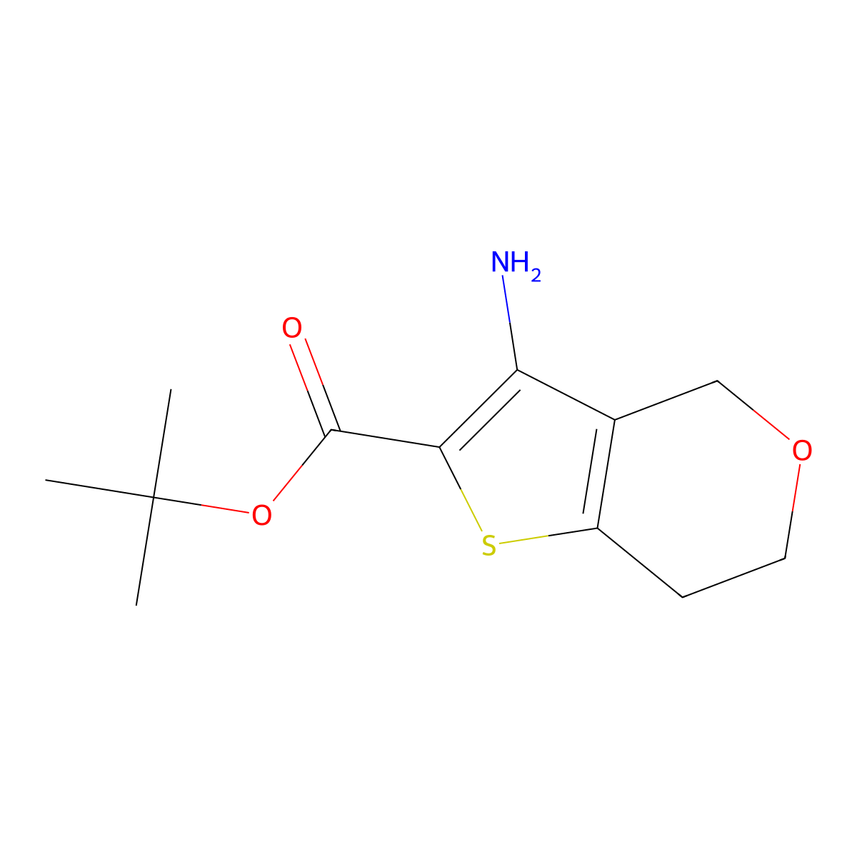 tert-butyl3-amino-4H,6H,7H-thieno[3,2-c]pyran-2-carboxylate molecular structure, CAS 2503203-93-6
