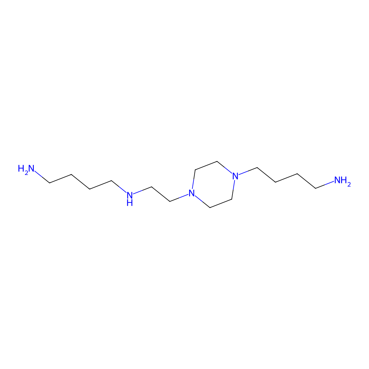 4-(4-{2-[(4-Aminobutyl)amino]ethyl}piperazin-1-yl)butan-1-amine molecular structure, CAS 2503204-16-6