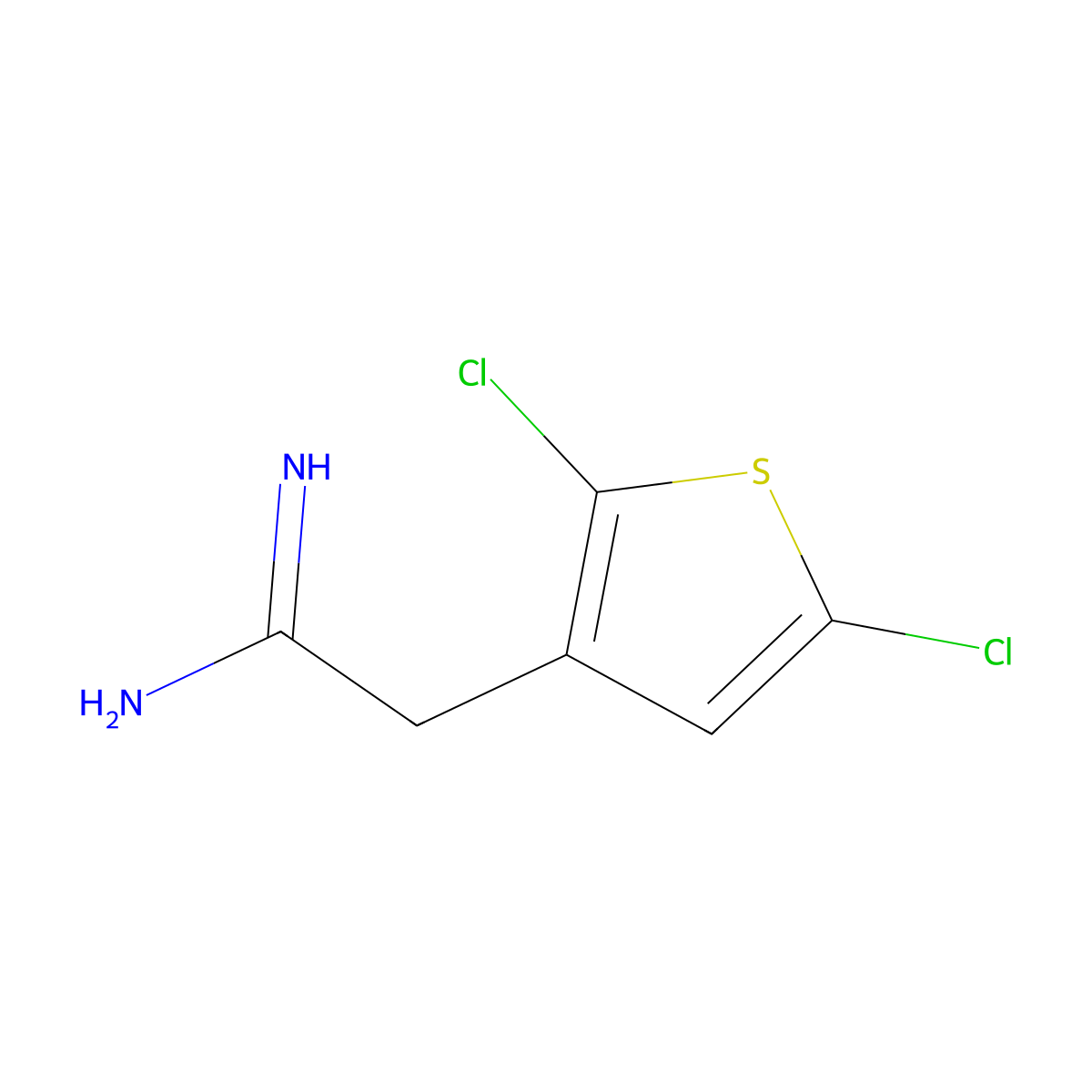 2-(2,5-Dichlorothiophen-3-yl)ethanimidamide molecular structure, CAS 2503204-19-9