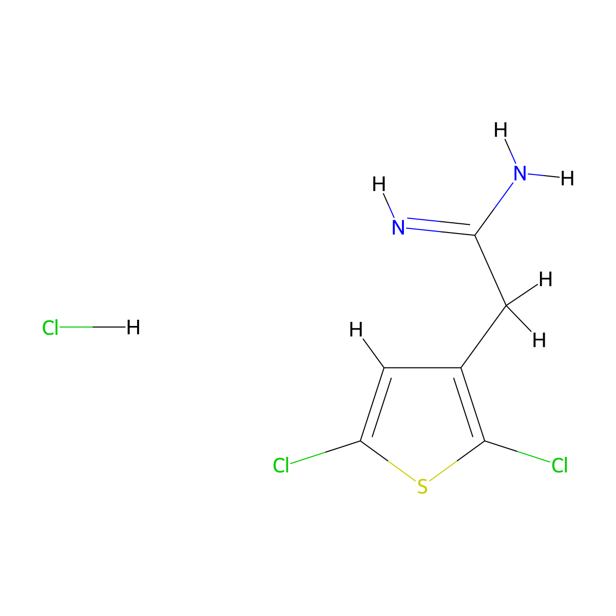 2-(2,5-Dichlorothiophen-3-yl)ethanimidamide hydrochloride molecular structure, CAS 2503204-20-2