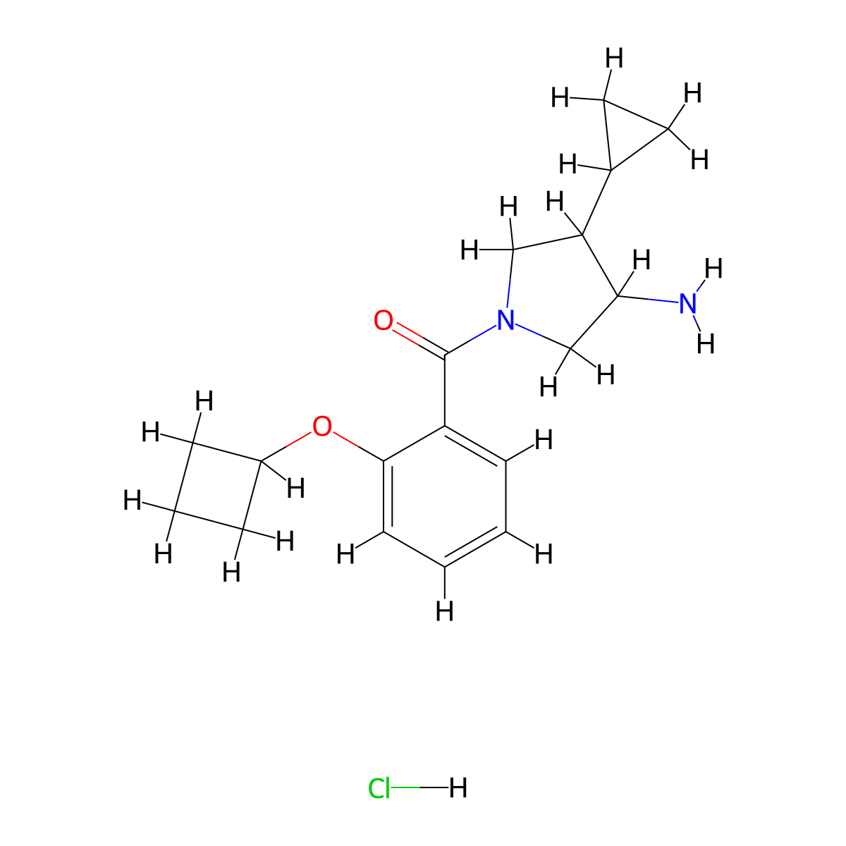 1-(2-Cyclobutoxybenzoyl)-4-cyclopropylpyrrolidin-3-amine hydrochloride molecular structure, CAS 2503204-62-2