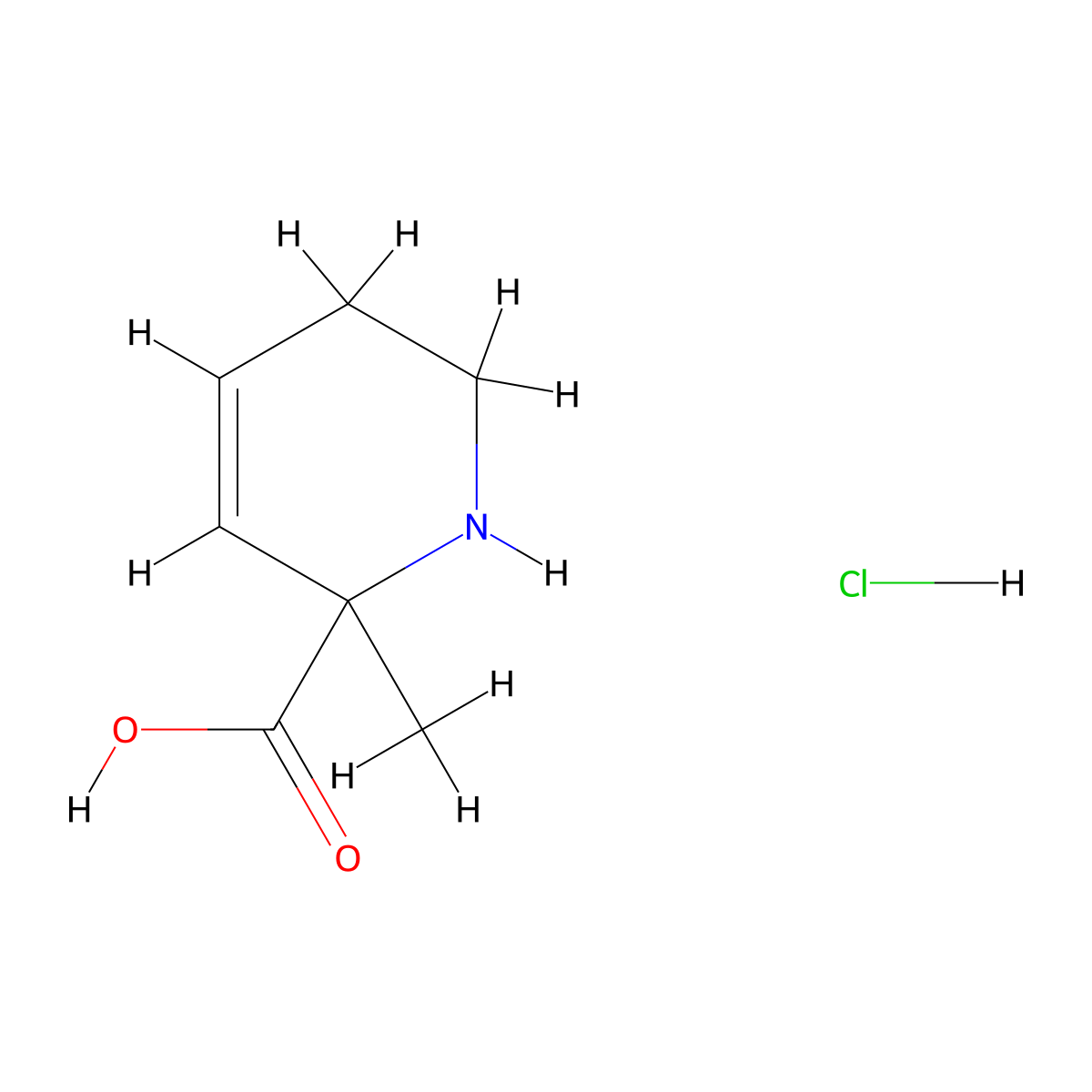 2-Methyl-1,2,5,6-tetrahydropyridine-2-carboxylic acid hydrochloride molecular structure, CAS 2503204-65-5
