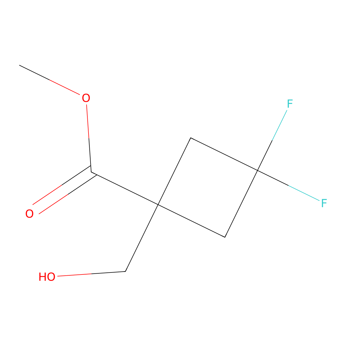 Methyl 3,3-difluoro-1-(hydroxymethyl)cyclobutane-1-carboxylate molecular structure, CAS 2503204-82-6