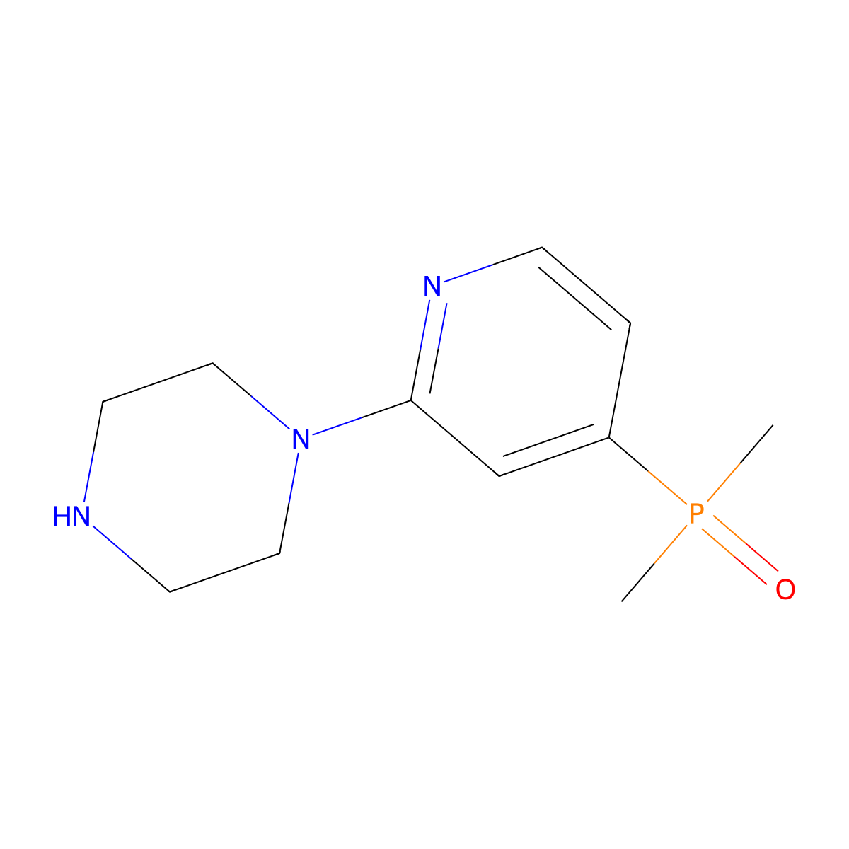1-[4-(Dimethylphosphoryl)pyridin-2-yl]piperazine molecular structure, CAS 2503204-85-9