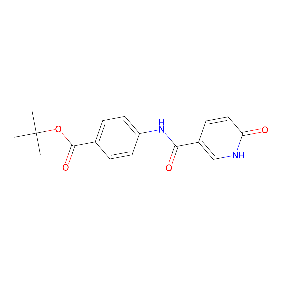 Tert-butyl 4-(6-oxo-1,6-dihydropyridine-3-amido)benzoate molecular structure, CAS 2503204-99-5