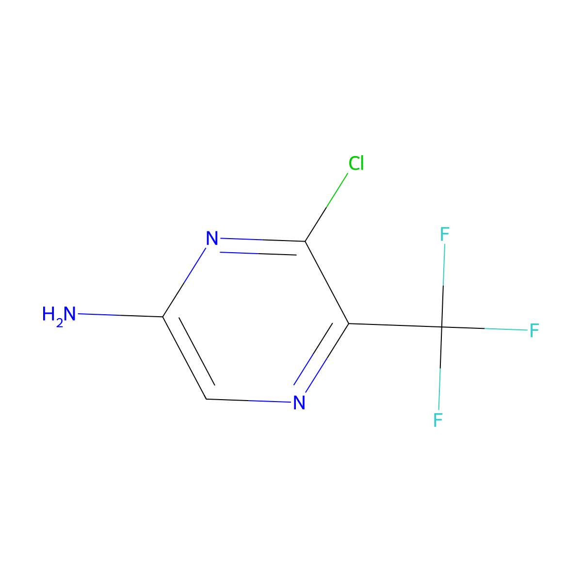 6-Chloro-5-(trifluoromethyl)pyrazin-2-amine molecular structure, CAS 2503205-09-0
