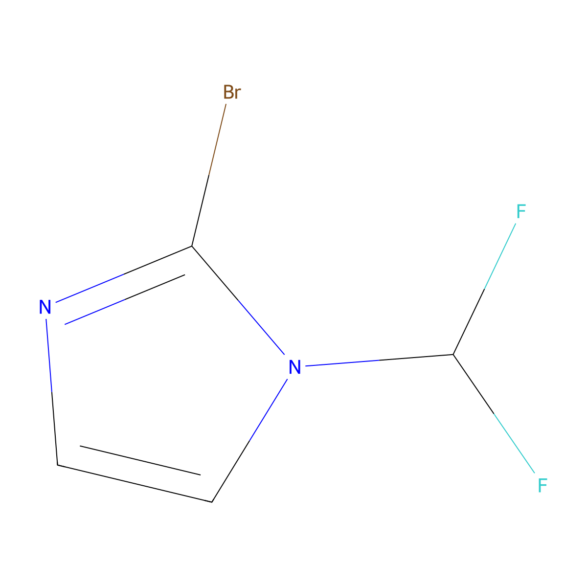 2-bromo-1-(difluoromethyl)-1H-imidazole molecular structure, CAS 2503205-19-2