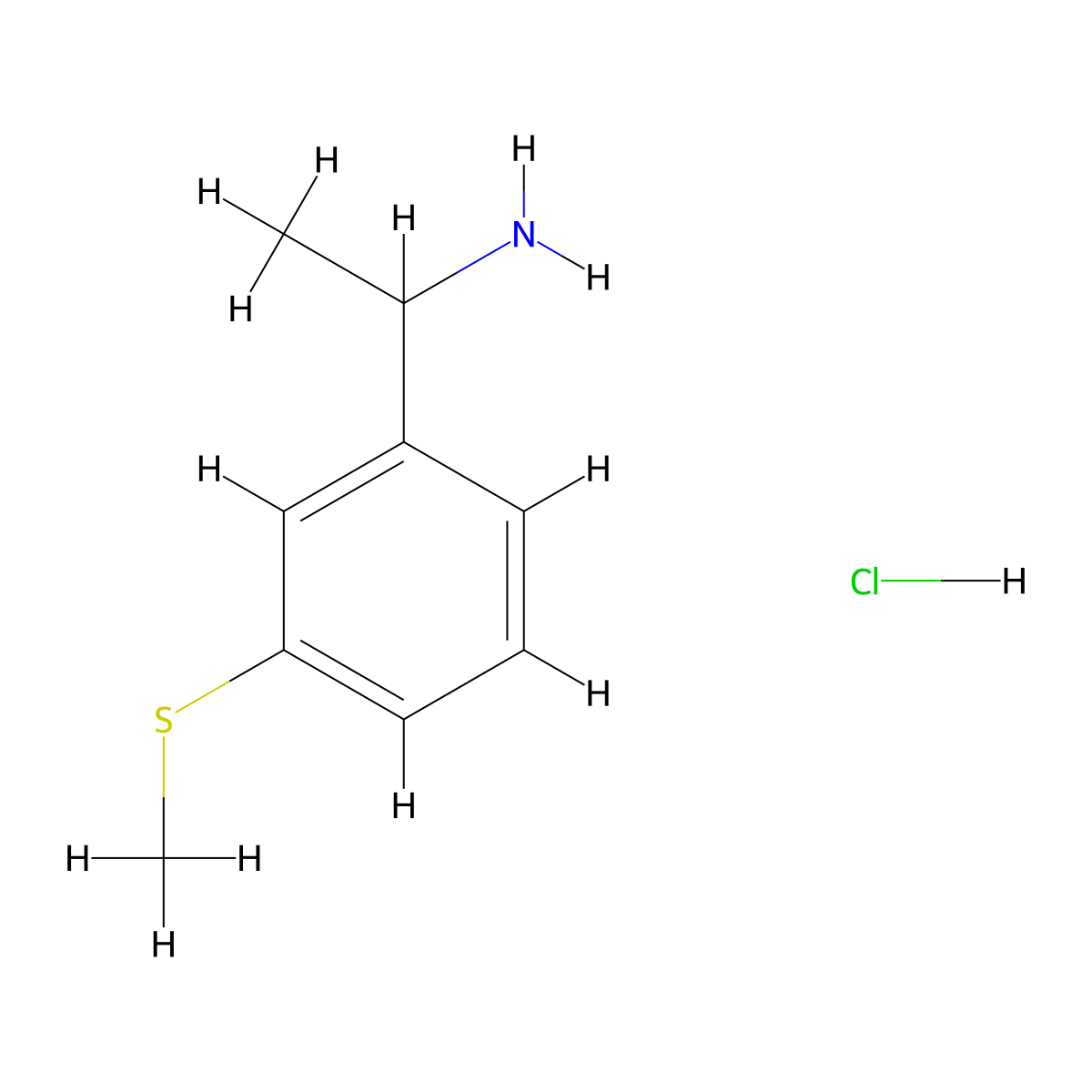 1-(3-(Methylsulfanyl)phenyl)ethan-1-amine hydrochloride molecular structure, CAS 2503205-27-2