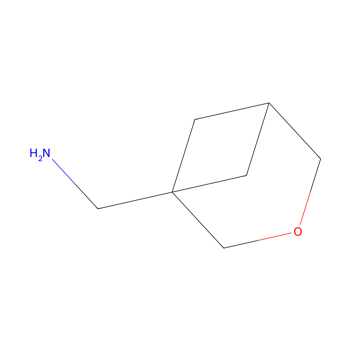 1-{3-Oxabicyclo[3.1.1]heptan-1-yl}methanamine molecular structure, CAS 2503205-44-3