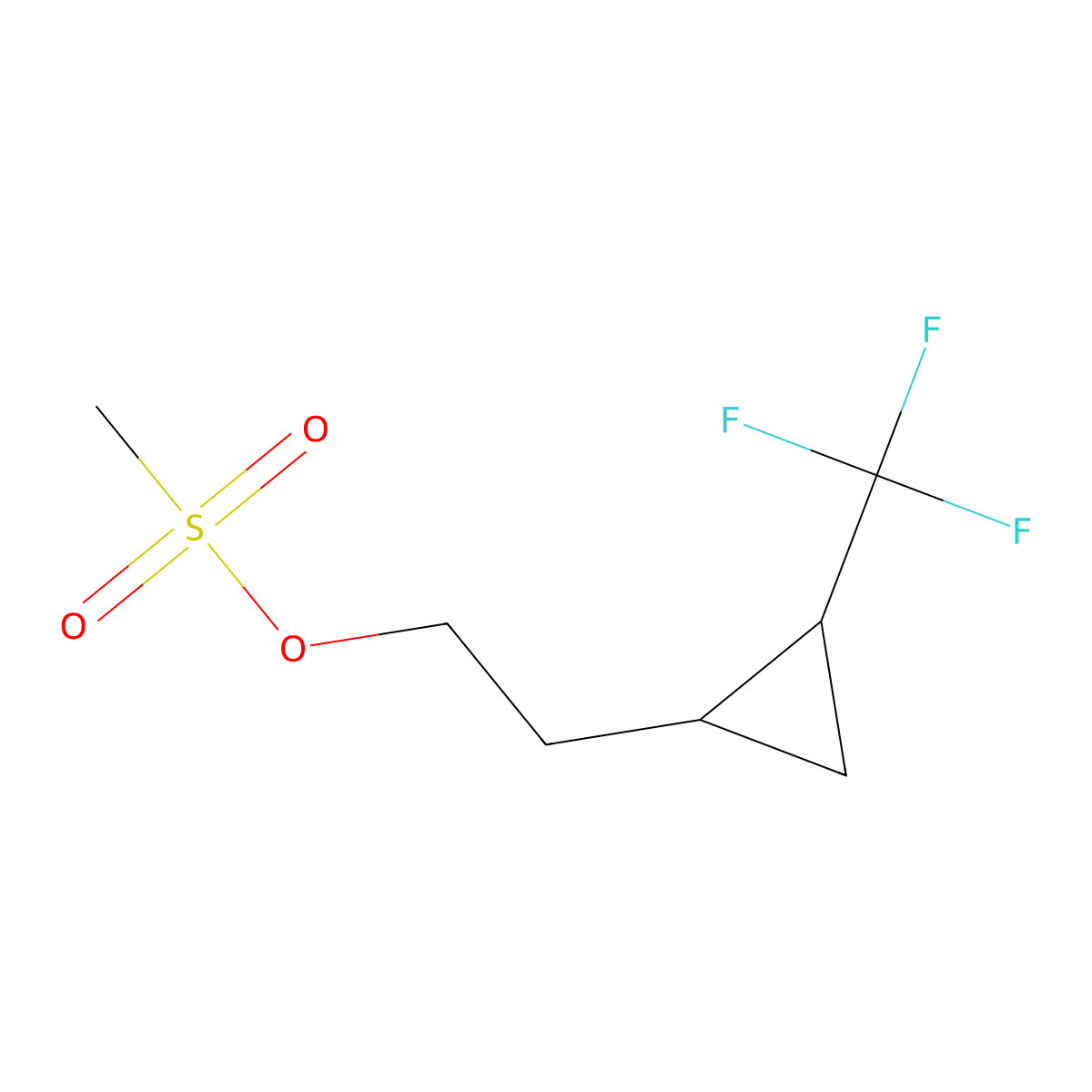 2-[2-(Trifluoromethyl)cyclopropyl]ethyl methanesulfonate molecular structure, CAS 2503205-56-7