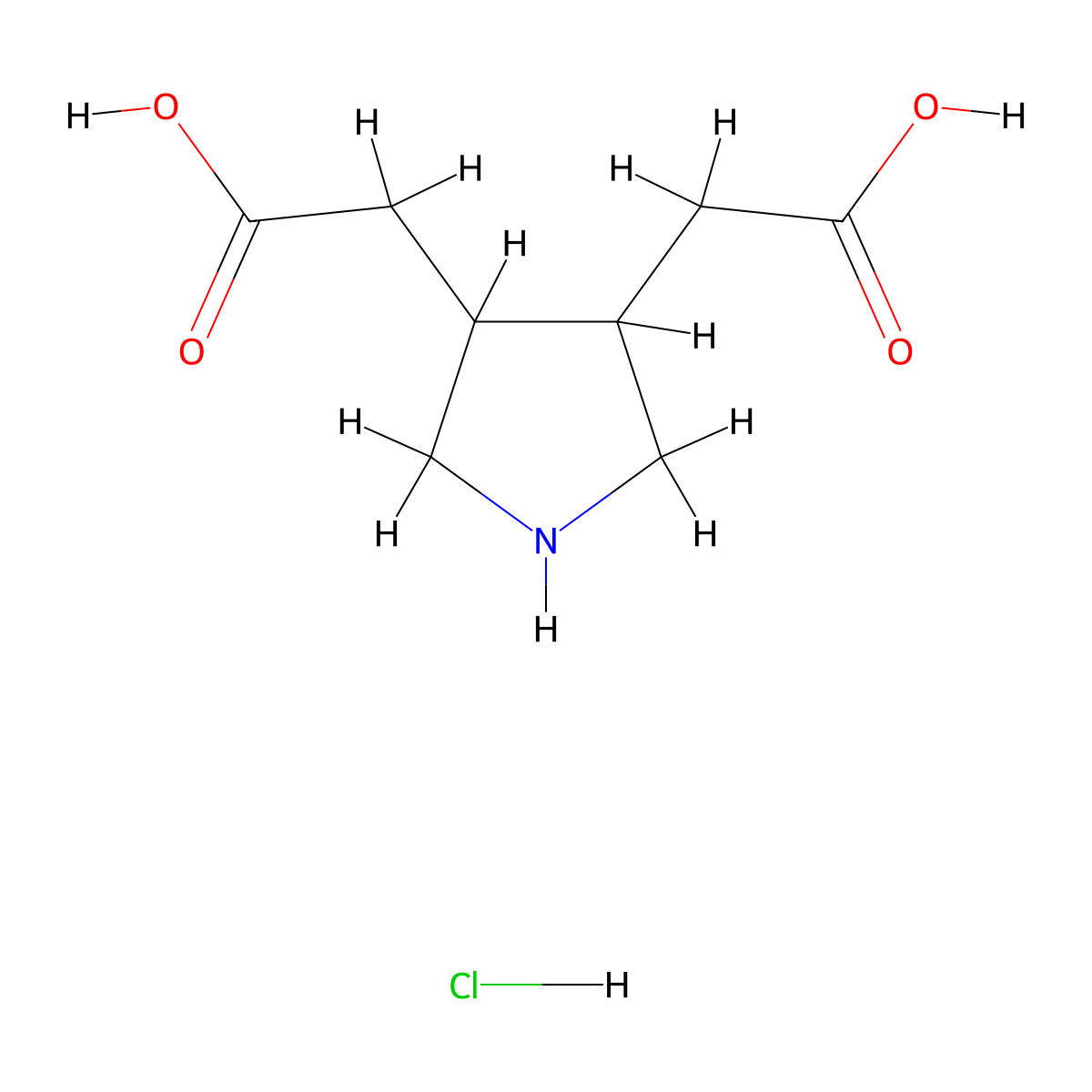 2-[4-(Carboxymethyl)pyrrolidin-3-yl]acetic acid hydrochloride molecular structure, CAS 2503205-73-8